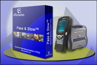 Pass And Stow Product Image with Psion Teklogix Handheld and O'Neil Printer